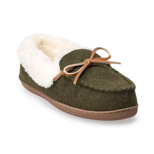Sonoma Goods For Life® Women's Heathered Knit Moccasin Slippers -Sonoma Goods For Life Sales 2024 4476508 Olive