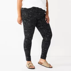 Plus Size Sonoma Goods For Life® Midrise Leggings 34 Plus Size Sonoma Goods For Life® Midrise Leggings -Sonoma Goods For Life Sales 2024 4966829 Black Floral