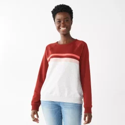 Women's Sonoma Goods For Life® Everyday Crewneck Sweatshirt -Sonoma Goods For Life Sales 2024 4974237 Berry Colorblock