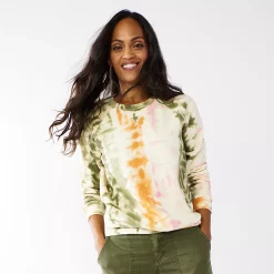 Women's Sonoma Goods For Life® Everyday Crewneck Sweatshirt -Sonoma Goods For Life Sales 2024 4974237 Green Tie Dye