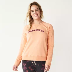 Women's Sonoma Goods For Life® Everyday Crewneck Sweatshirt -Sonoma Goods For Life Sales 2024 4974237 Peach Happiness