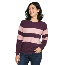 Women's Sonoma Goods For Life® Everyday Crewneck Sweatshirt -Sonoma Goods For Life Sales 2024 4974237 Plum Stripe