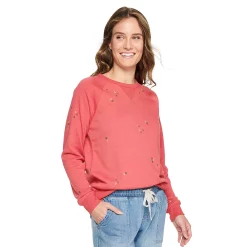 Women's Sonoma Goods For Life® Everyday Crewneck Sweatshirt -Sonoma Goods For Life Sales 2024 4974237 Raspberry Ditsy
