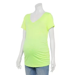 Maternity Sonoma Goods For Life® Essential V-Neck Tee -Sonoma Goods For Life Sales 2024 4980526 Bright Green