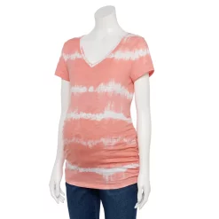 Maternity Sonoma Goods For Life® Essential V-Neck Tee -Sonoma Goods For Life Sales 2024 4980526 Coral Dye