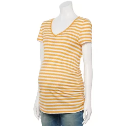 Maternity Sonoma Goods For Life® Essential V-Neck Tee -Sonoma Goods For Life Sales 2024 4980526 Gold Stripe