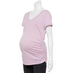 Maternity Sonoma Goods For Life® Essential V-Neck Tee -Sonoma Goods For Life Sales 2024 4980526 Lilac Jade