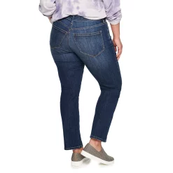 Plus Size Sonoma Goods For Life® Premium Elastic-Waist Midrise Straight-Leg Jeans -Sonoma Goods For Life Sales 2024 4988856 ALT