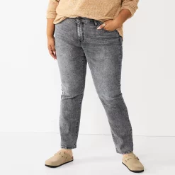 Plus Size Sonoma Goods For Life® Premium Elastic-Waist Midrise Straight-Leg Jeans -Sonoma Goods For Life Sales 2024 4988856 Bellam