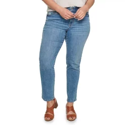 Plus Size Sonoma Goods For Life® Premium Elastic-Waist Midrise Straight-Leg Jeans -Sonoma Goods For Life Sales 2024 4988856 Manor
