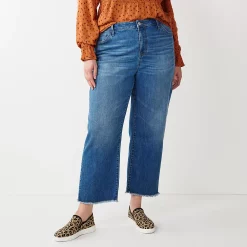 Plus Size Sonoma Goods For Life® Premium High-Waisted Straight-Leg Crop Jeans -Sonoma Goods For Life Sales 2024 4990293 Baytree