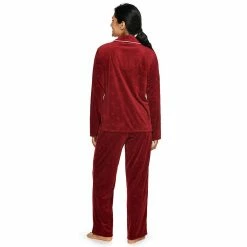Women's Sonoma Goods For Life® Velour Long Sleeve Pajama Shirt & Pajama Pants Sleep Set -Sonoma Goods For Life Sales 2024 5033010 ALT
