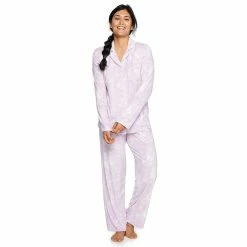 Women's Sonoma Goods For Life® Velour Long Sleeve Pajama Shirt & Pajama Pants Sleep Set -Sonoma Goods For Life Sales 2024 5033010 Lavendar Tie Dye