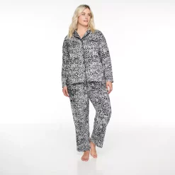 Plus Size Sonoma Goods For Life® Velour Pajama Shirt & Pajama Pants Set