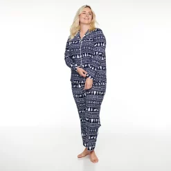 Plus Size Sonoma Goods For Life® Velour Pajama Shirt & Pajama Pants Set -Sonoma Goods For Life Sales 2024 5033014 Navy Fairisle