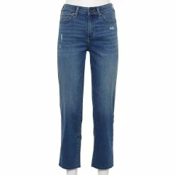 Petite Sonoma Goods For Life® High-Waisted Straight-Leg Crop Jeans -Sonoma Goods For Life Sales 2024 5132570 Medium Wash