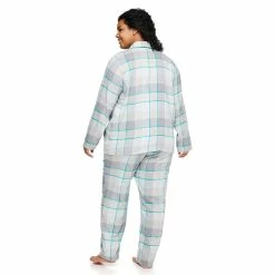 Plus Size Sonoma Goods For Life® Flannel Pajama Shirt & Pajama Pants Set -Sonoma Goods For Life Sales 2024 5146738 ALT