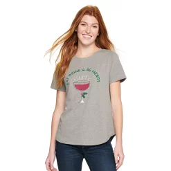 Women's Sonoma Goods For Life® Short Sleeve Holiday Graphic Tee -Sonoma Goods For Life Sales 2024 5180762 Eat Drink Be Merry