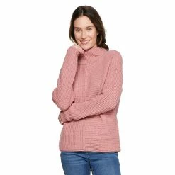 Women's Sonoma Goods For Life® Exposed Seaming Mockneck Sweater -Sonoma Goods For Life Sales 2024 5195667 Peach Layer