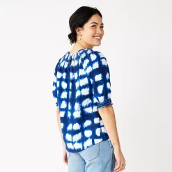 Women's Sonoma Goods For Life® Elbow Smock Neck Top -Sonoma Goods For Life Sales 2024 5235158 ALT