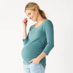 Maternity Sonoma Goods For Life® Essential Scoopneck Tee -Sonoma Goods For Life Sales 2024 5236820 Huxley Blue