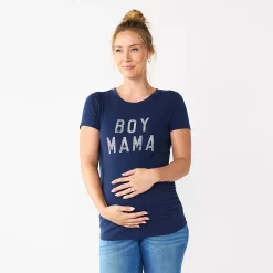 Maternity Sonoma Goods For Life® Fitted Crewneck Graphic Tee -Sonoma Goods For Life Sales 2024 5237042 Boy Mama