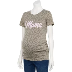 Maternity Sonoma Goods For Life® Fitted Crewneck Graphic Tee -Sonoma Goods For Life Sales 2024 5237042 Cheetah Mama