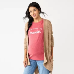 Maternity Sonoma Goods For Life® Fitted Crewneck Graphic Tee -Sonoma Goods For Life Sales 2024 5237042 Red Merrier