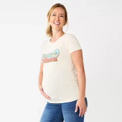 Maternity Sonoma Goods For Life® Fitted Crewneck Graphic Tee -Sonoma Goods For Life Sales 2024 5237042 Vintage Happy Mama