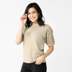 Women's Sonoma Goods For Life® Puff Sleeve Sweatshirt -Sonoma Goods For Life Sales 2024 5237696 Cement Boardwalk