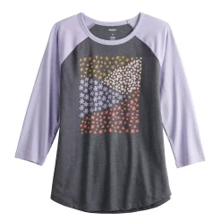 Women's Sonoma Goods For Life® Three Quarter Sleeve Baseball Graphic Tee -Sonoma Goods For Life Sales 2024 5242169 ALT5