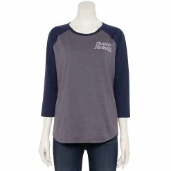Women's Sonoma Goods For Life® Three Quarter Sleeve Baseball Graphic Tee -Sonoma Goods For Life Sales 2024 5242169 Purple Choose Kindness