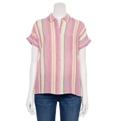Women's Sonoma Goods For Life® Button-Front Shirt 31 Women's Sonoma Goods For Life® Button-Front Shirt -Sonoma Goods For Life Sales 2024 5254682 Berry Stripe