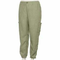 Plus Size Sonoma Goods For Life® Utility Jogger Pants -Sonoma Goods For Life Sales 2024 5260111 Olive Linen