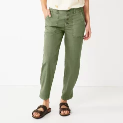 Women's Sonoma Goods For Life® Convertible Tapered-Leg High-Waisted Utility Pants -Sonoma Goods For Life Sales 2024 5260735 Metal Rock