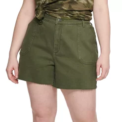 Plus Size Sonoma Goods For Life® Premium High-Waist Denim Shorts -Sonoma Goods For Life Sales 2024 5261004 Lander Green