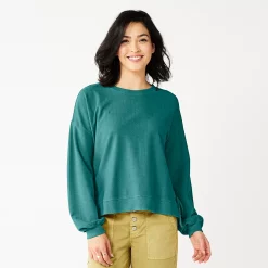 Women's Sonoma Goods For Life® Side Tie Sweatshirt -Sonoma Goods For Life Sales 2024 5271671 Nightly Blue