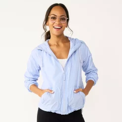 Women's Sonoma Goods For Life® Hooded Rain Jacket -Sonoma Goods For Life Sales 2024 5302626 Light Purple Blue