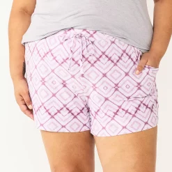 Plus Size Sonoma Goods For Life® Pajama Shorts -Sonoma Goods For Life Sales 2024 5490355 Purple Diamonds