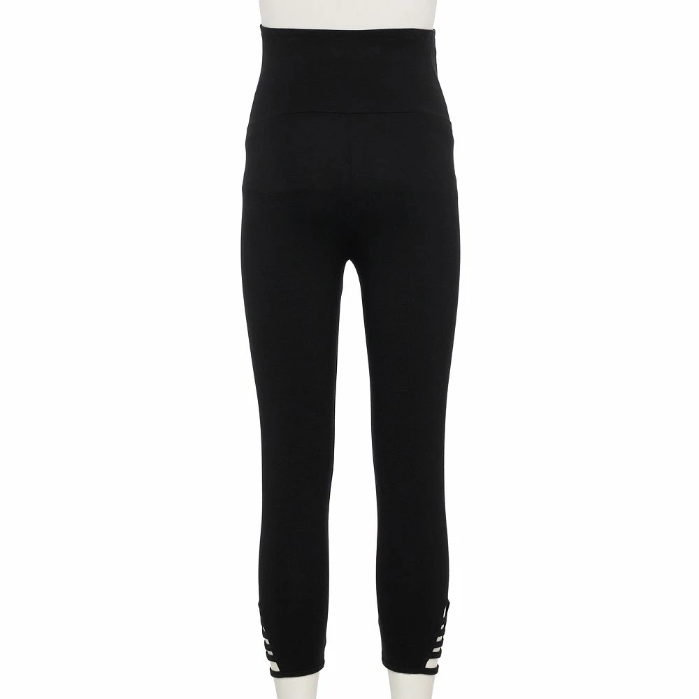 Maternity Sonoma Goods For Life® Over-The-Belly Cropped Lattice Leggings 3 Maternity Sonoma Goods For Life® Over-The-Belly Cropped Lattice Leggings - Image 3