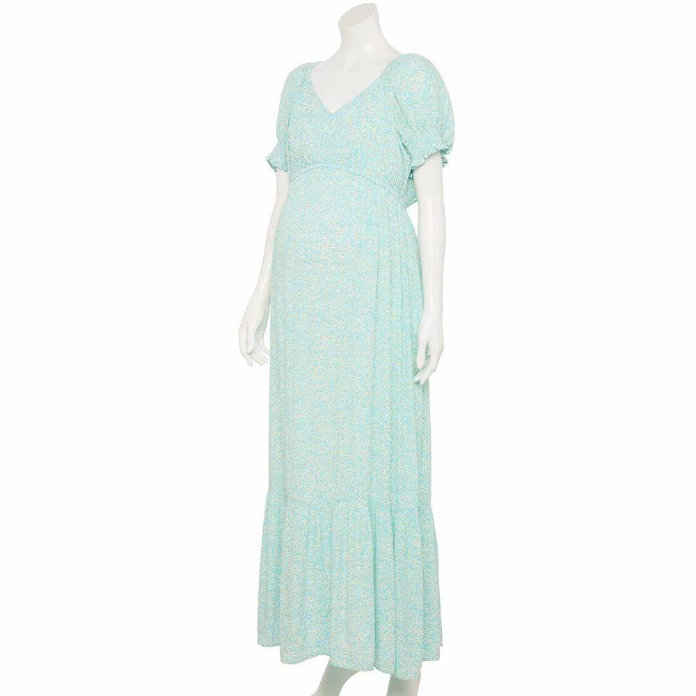 Maternity Sonoma Goods For Life® Smocked Sleeve Babydoll Maxi Dress 3 Maternity Sonoma Goods For Life® Smocked Sleeve Babydoll Maxi Dress - Image 3