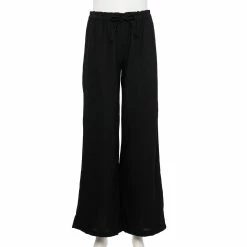 Women's Sonoma Goods For Life® Wide-Leg Linen Blend Pants -Sonoma Goods For Life Sales 2024 5545402 Black