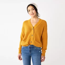 Women's Sonoma Goods For Life® Cropped Cardigan -Sonoma Goods For Life Sales 2024 5581344 Gold