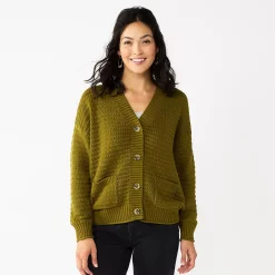 Women's Sonoma Goods For Life® Cropped Cardigan -Sonoma Goods For Life Sales 2024 5581344 Olive