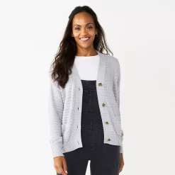 Women's Sonoma Goods For Life® Cropped Cardigan -Sonoma Goods For Life Sales 2024 5581344 Silver Gray