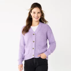 Women's Sonoma Goods For Life® Cropped Cardigan -Sonoma Goods For Life Sales 2024 5581344 Violet