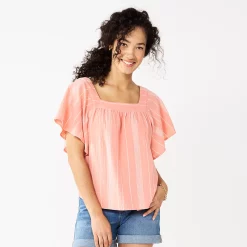 Women's Sonoma Goods For Life® Flutter Shoulder Top