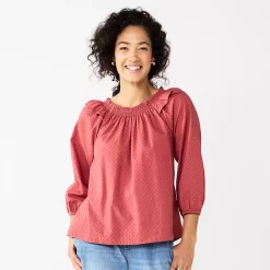 Women's Sonoma Goods For Life® Ruffle Shoulder Peasant Top