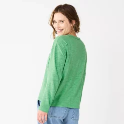 Women's Sonoma Goods For Life® Long Sleeve Pocket Tee -Sonoma Goods For Life Sales 2024 5585375 ALT