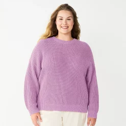 Plus Size Sonoma Goods For Life® Drop Shoulder Sweater -Sonoma Goods For Life Sales 2024 5585467 Lavender